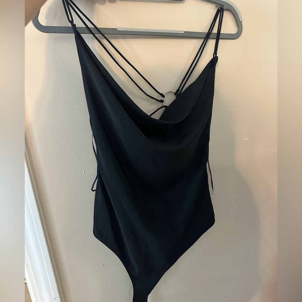 Cow neck bodysuit